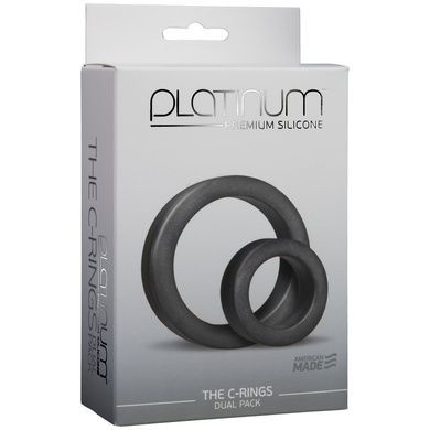 Набор эрекционных колец Doc Johnson Platinum Premium Silicone &ndash; The C-Rings &ndash; Charcoal SO4918 фото