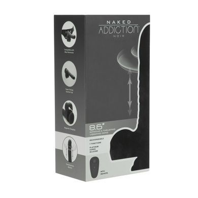 Виброфалоимитатор с ротацией и пульсацией Naked Addiction 8.6 Noir SO8907 фото