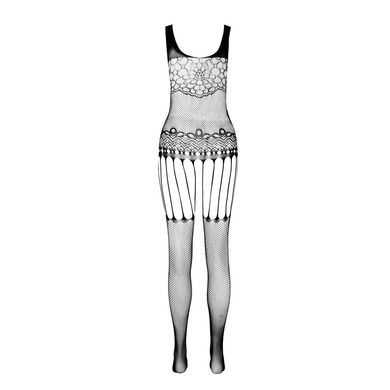 Бодістокінг Passion ECO BS001 One Size white, з доступом, імітація підв&rsquo;язок, флористичний декор