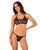 Напівпрозорий комплект Obsessive Celia Noir 2-pcs set XL/2XL, бюстгальтер, стрінги
