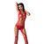 Бодістокінг Passion BS060 red, комбінезон, імітація трусиків і гольфів S/M/L