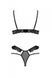 Эротический комплект Passion DOLLY SET, L/XL, black, с открытыми чашками