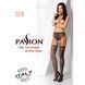 Сітчасті панчохи-стокінги Passion S016 One Size, Black, імітація ажурного пояса з гартерами
