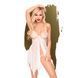 Бэби-долл с ажурным браллетом и высоким разрезом Penthouse - Sweet Beast White L/XL