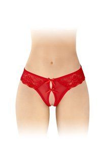 Мереживні жіночі трусики з доступом Fashion Secret Alicia One Size червоні