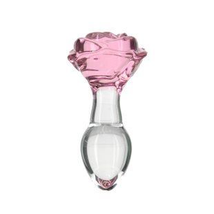 Анальна пробка Pillow Talk Rosy Luxurious Glass Anal Plug SO6834 фото
