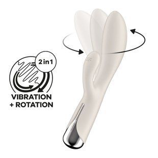 Вібратор кролик Satisfyer Spinning Rabbit 1 бежевий SX0563 фото