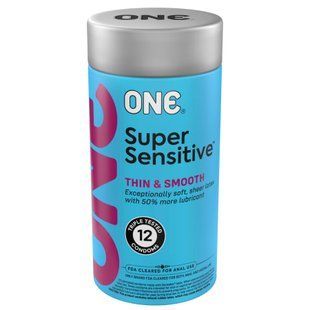 Презервативи ONE Super Sensitive 12 шт, подарункова упаковка тюб SX0789 фото