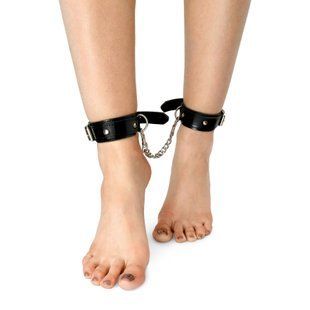 Поножи из экокожи Art of Sex - Legcuffs Emoji SX0514 фото