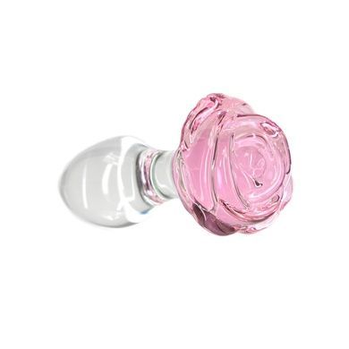 Анальна пробка Pillow Talk Rosy Luxurious Glass Anal Plug SO6834 фото