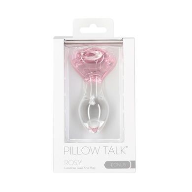 Анальна пробка Pillow Talk Rosy Luxurious Glass Anal Plug SO6834 фото