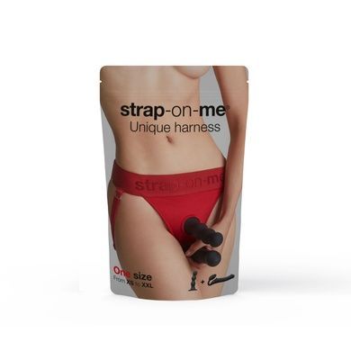 Трусики для страпона Strap-On-Me червоні SO9614 фото