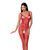 Бодистокинг Passion BS069 red, комбинезон, имитация чулок и боди One Size