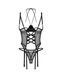 Корсет Obsessive Dominna cupless corset & crotchless thong L/XL, Черный