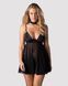 Бебі-дол Obsessive Donarella babydoll & thong M/L чорний