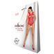 Бодістокінг з доступом Passion BS086 red, вертикальна сітка, виріз на спинці One size