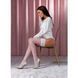 Чулки Passion ST119 5 white, на ажурной силиконовой резинке, с цветочным декором и люрексовой нитью