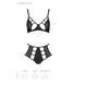 Комплект білизни Passion TASMINA SET XXL/XXXL black, ліф, високі трусики з корсетом ззаду