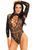 Боди Leg Avenue High neck lace bodysuit Black One Size