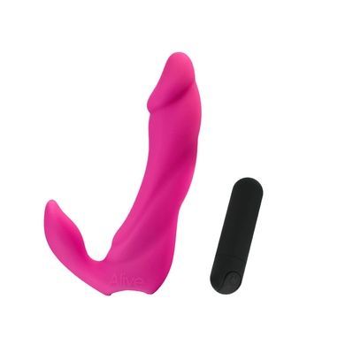 Вібратор вагінально-кліторальний Alive Bifun Pro Pink SO8534 фото