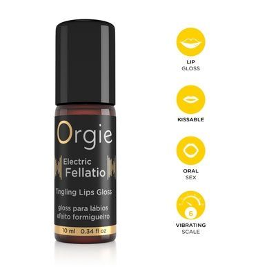 Блеск для губ с вибрацией Orgie Electric Fellatio 10 мл SX1548 фото