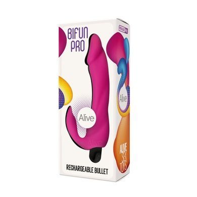 Вібратор вагінально-кліторальний Alive Bifun Pro Pink SO8534 фото