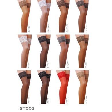 Панчохи Passion ST003 5 beige, класичні, на ажурній силіконовій резинці