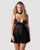 Бебі-дол Obsessive Donarella babydoll & thong XL/2XL чорний
