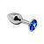 Анальна пробка Alive Mini Metal Butt Plug Blue M SO6001 фото