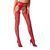 Сексуальные колготки-бодистокинги Passion S022 One Size, Red, имитация чулок и пояса с гартерами