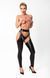 Легінси з відкритими стегнами Noir Handmade F323 Rebel wetlook chaps - S