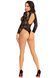 Боди Leg Avenue High neck lace bodysuit Black One Size