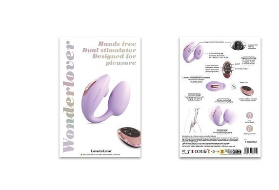 Віброяйце з вакуумом Love To Love Wonderlover VIVA MAUVE SO9615 фото