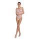 Бодістокінг з доступом Passion BS086 white, вертикальна сітка, виріз на спинці One size