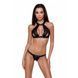 Комплект белья Passion Exclusive MIRAJANE SET S/M, black, поддерживающий лиф-топ и трусики