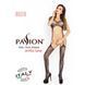 Бодістокінг Passion BS016 black, комбінезон, імітація топа і панчіх S/M/L