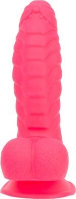 Ребристий фалоімітатор на присосці ADDICTION Tom 7&Prime; Dildo With Balls Pink SO5585 фото