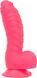 Ребристий фалоімітатор на присосці ADDICTION Tom 7&Prime; Dildo With Balls Pink SO5585 фото 1