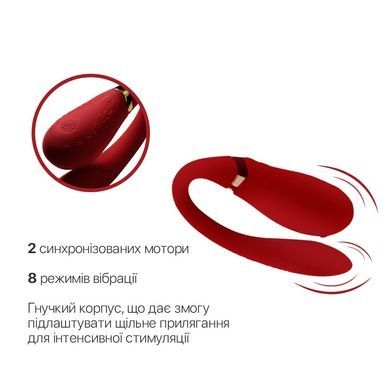 Смарт вибратор для пар Zalo Fanfan Bright Red SO6670 фото