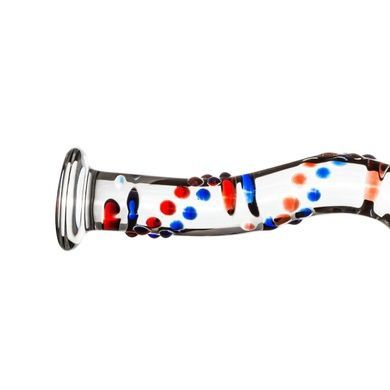 Стеклянный дилдо с изгибами и рисунком Gildo Glass Dildo 3 SO4414 фото