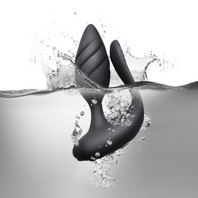 Анально-вагинальный вибратор для пар Rocks Off Cocktail Black SO5482 фото