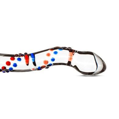 Стеклянный дилдо с изгибами и рисунком Gildo Glass Dildo 3 SO4414 фото