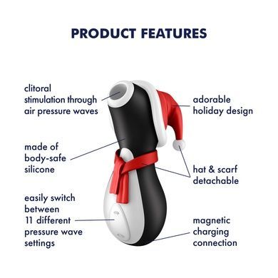 Вакуумний стимулятор Satisfyer Penguin Holiday Edition SO8777 фото