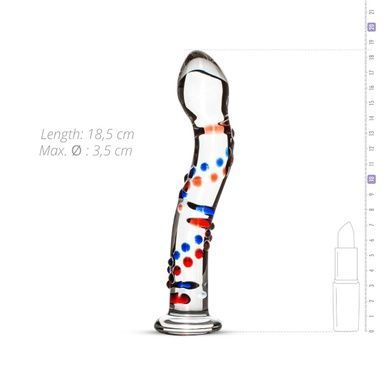 Стеклянный дилдо с изгибами и рисунком Gildo Glass Dildo 3 SO4414 фото