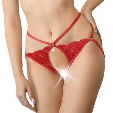 Сексуальні трусики з доступом і атласною стрічкою Art of Sex Lulu L-2XL червоні
