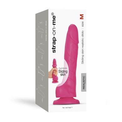Фаллоимитатор Strap-On-Me Sliding Skin Realistic Dildo Fuchsia M SO6255 фото