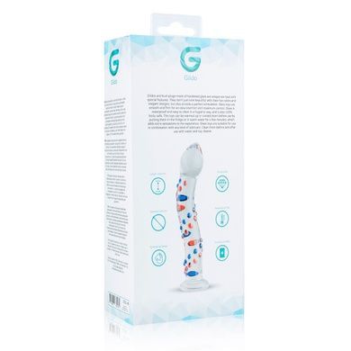 Стеклянный дилдо с изгибами и рисунком Gildo Glass Dildo 3 SO4414 фото