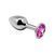 Анальна пробка Alive Mini Metal Butt Plug Pink M SO6002 фото