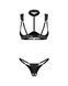 Комплект Obsessive Roccele 2-pcs crotchless set S/M