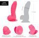 Ребристий фалоімітатор на присосці ADDICTION Tom 7&Prime; Dildo With Balls Pink SO5585 фото 5